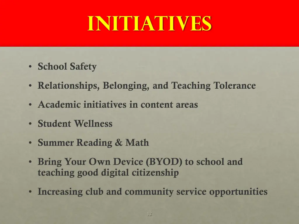 initiatives