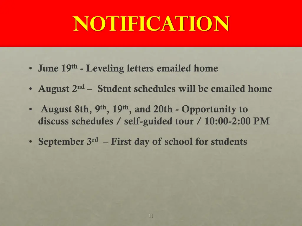 notification