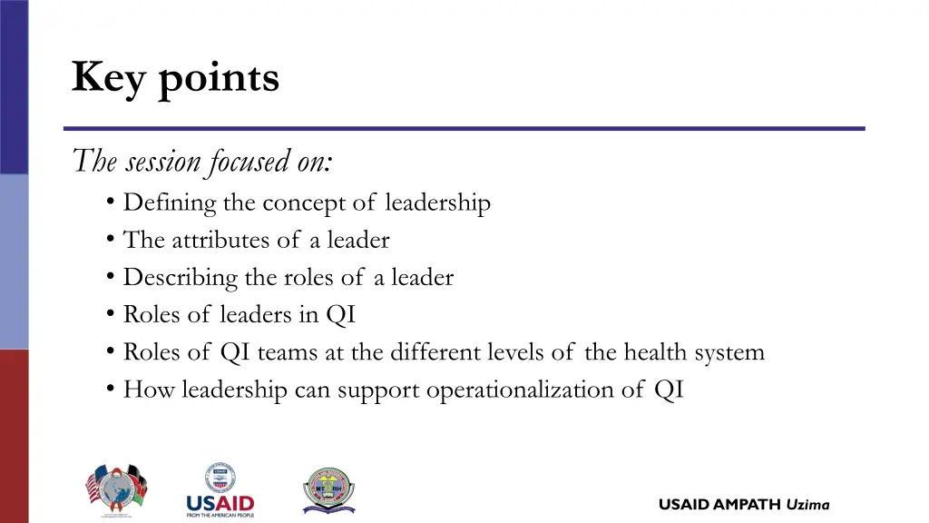 key points