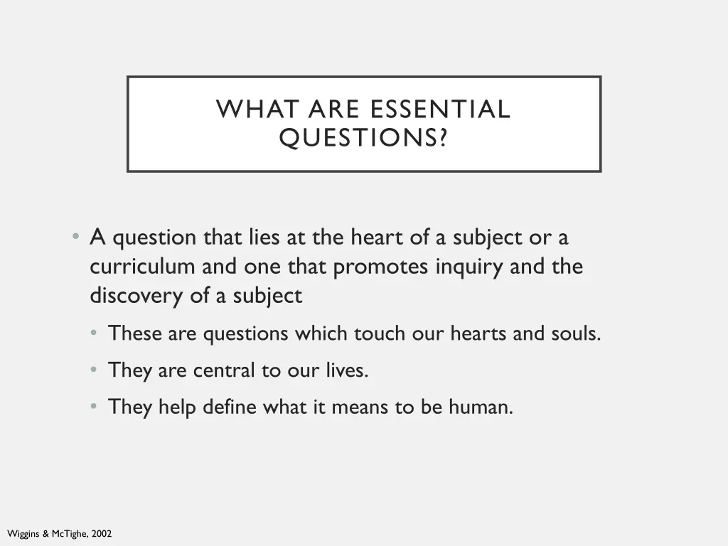 what are essential questions