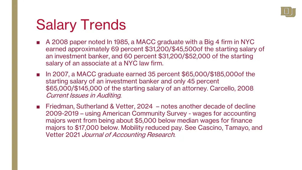 salary trends