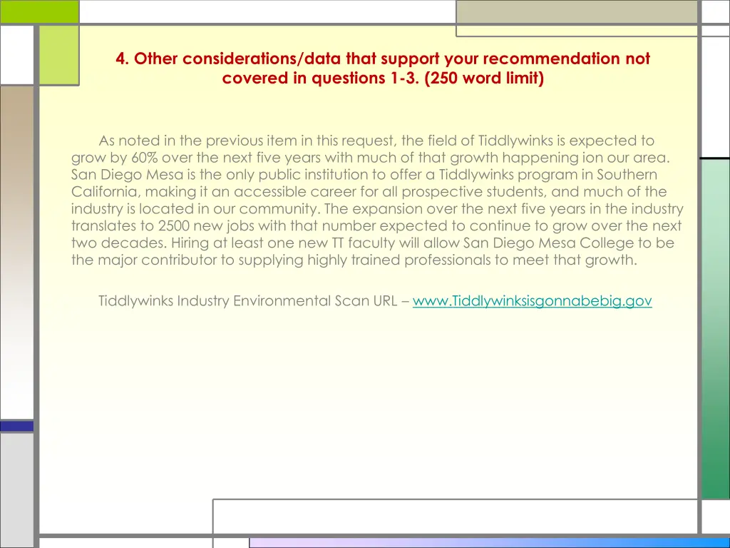 4 other considerations data that support your