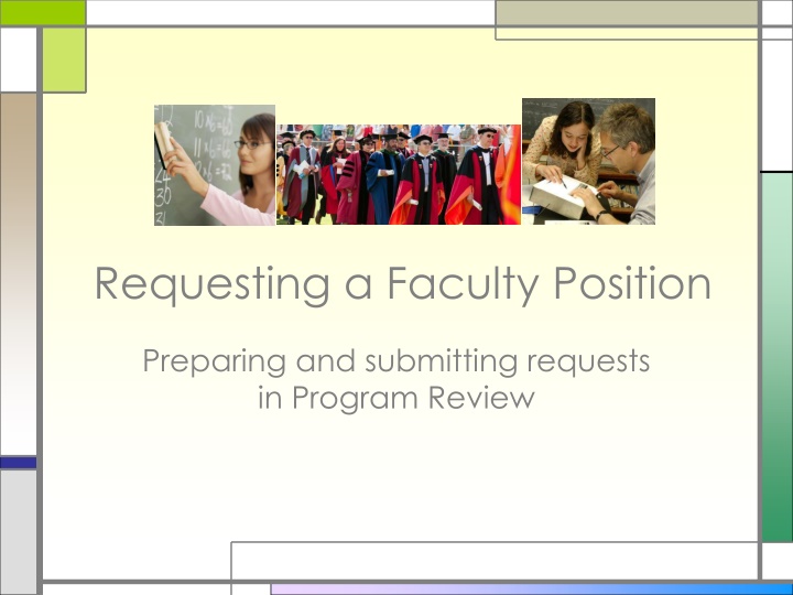 requesting a faculty position