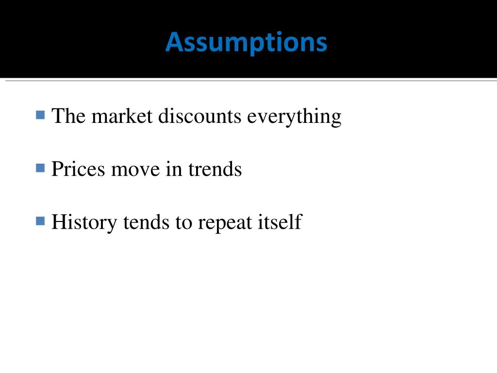 assumptions
