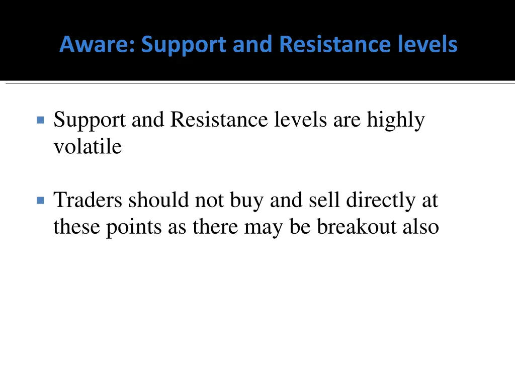 aware support and resistance levels