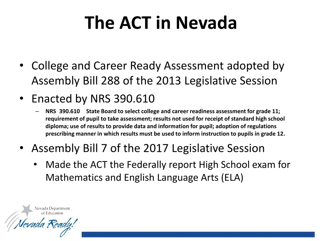 the act in nevada