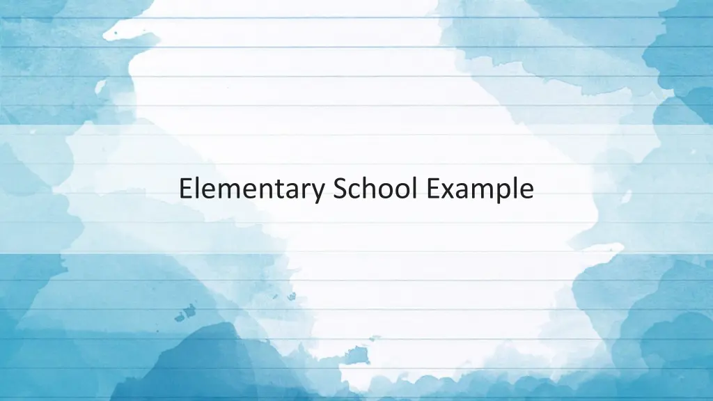 elementary school example
