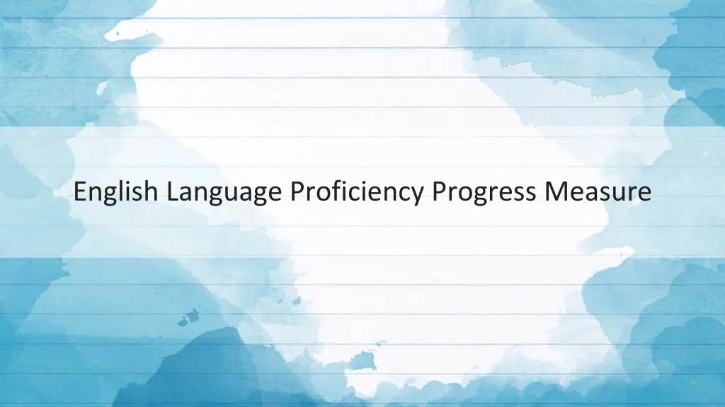 english language proficiency progress measure