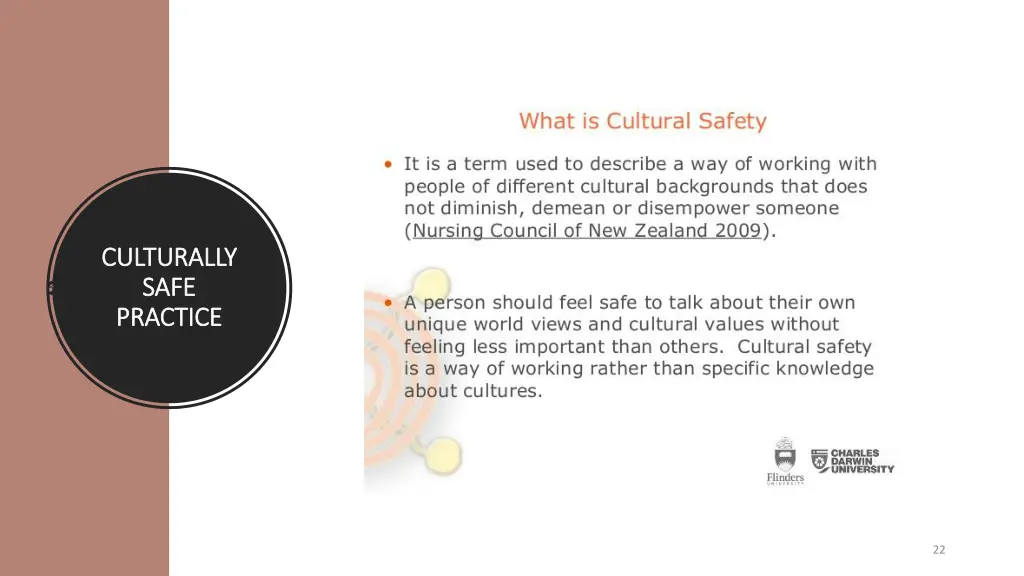culturally culturally safe safe practice practice