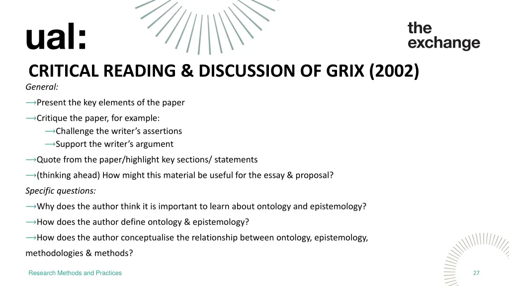 critical reading discussion of grix 2002 general