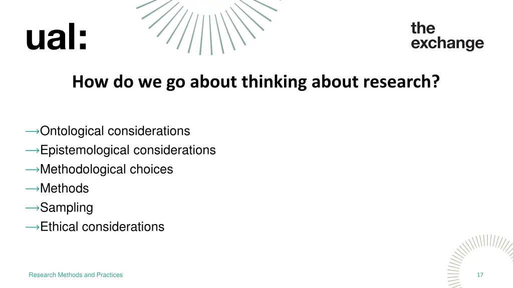 how do we go about thinking about research