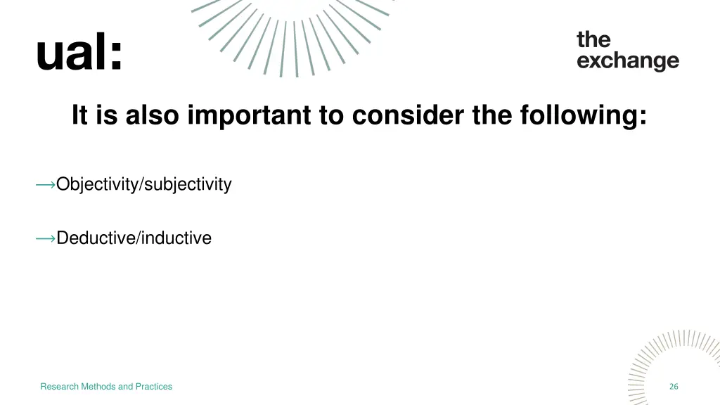 it is also important to consider the following