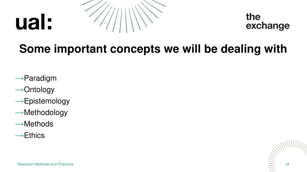 some important concepts we will be dealing with