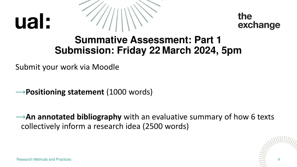 summative assessment part 1 submission friday