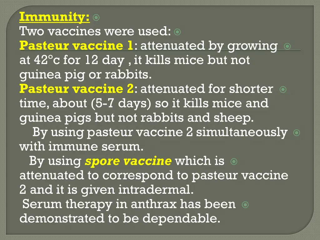 immunity two vaccines were used pasteur vaccine