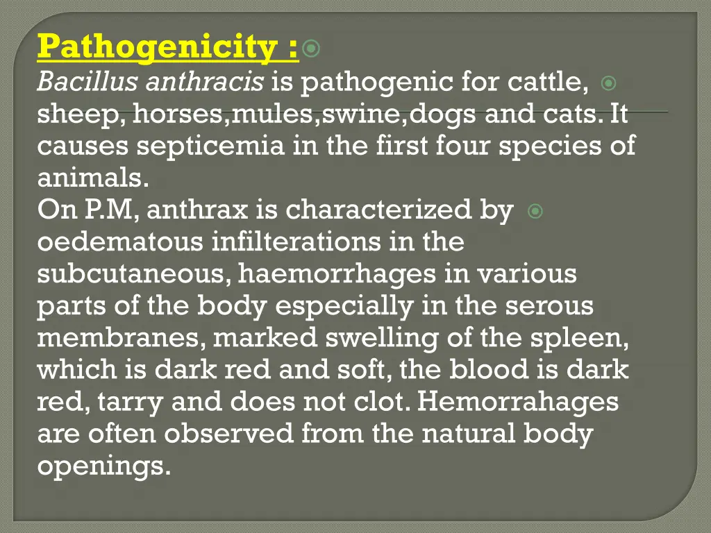 pathogenicity bacillus anthracis is pathogenic