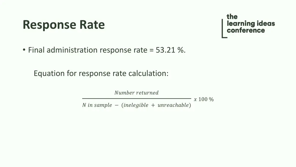 response rate