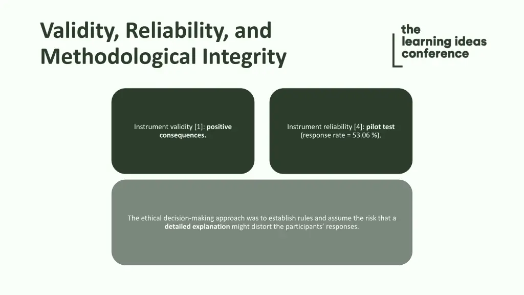 validity reliability and methodological integrity