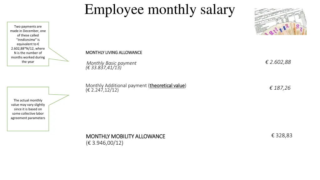 employee monthly salary