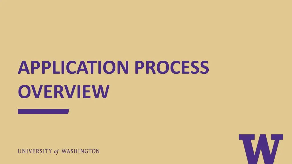 application process overview