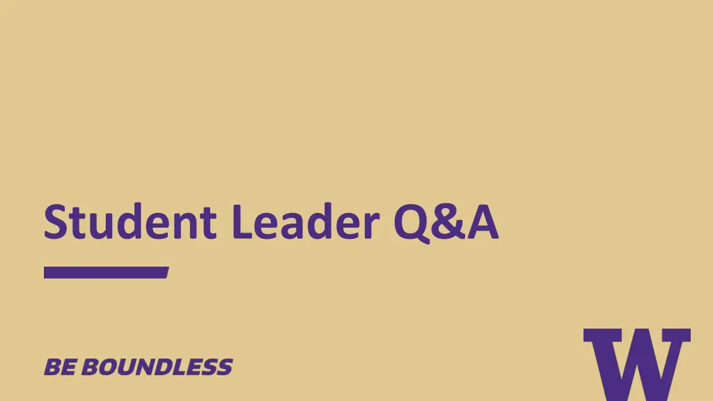 student leader q a