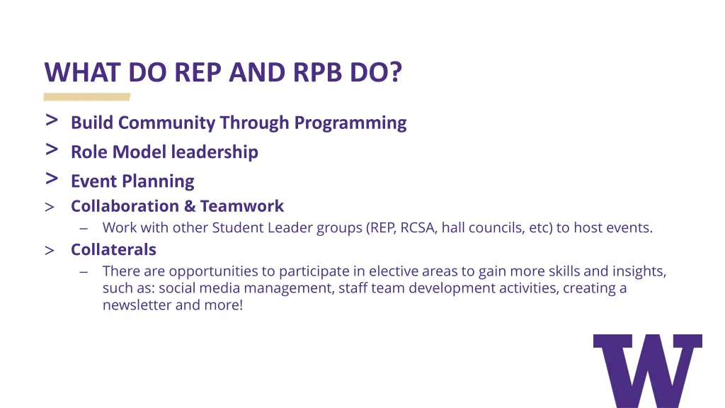what do rep and rpb do