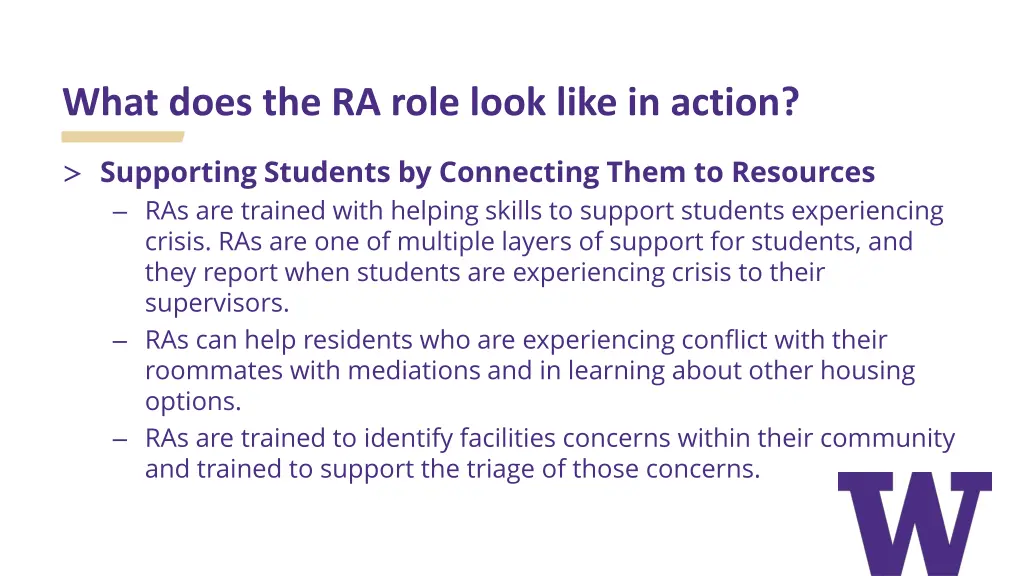 what does the ra role look like in action 2