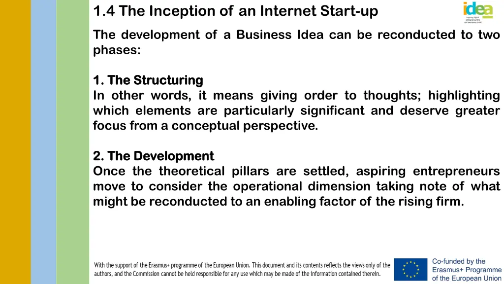 1 4 the inception of an internet start up 1