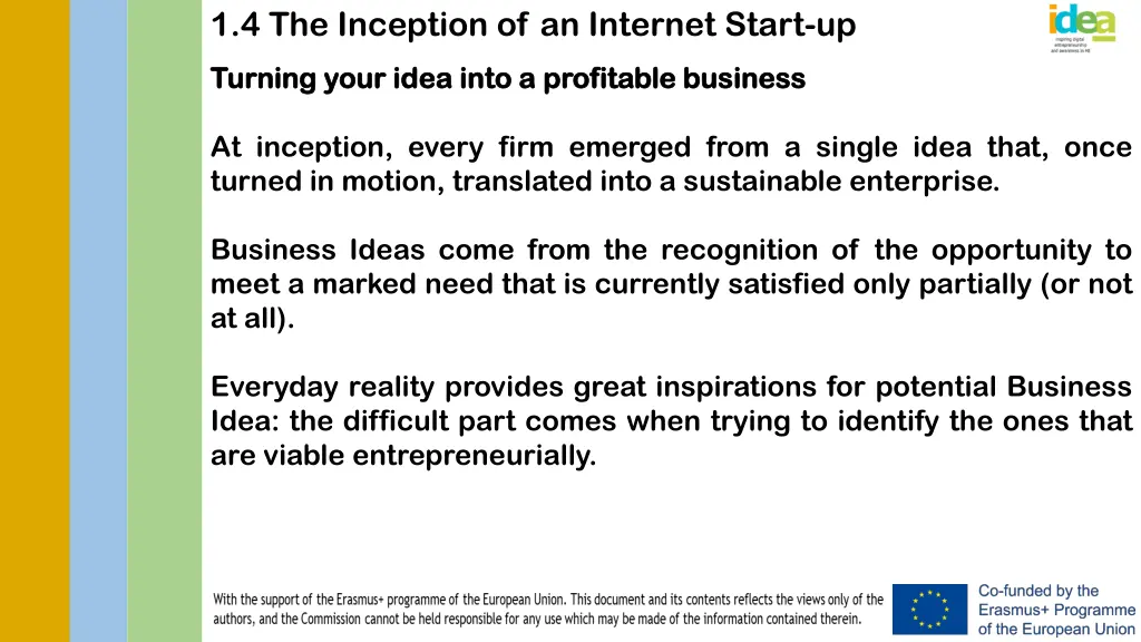 1 4 the inception of an internet start up