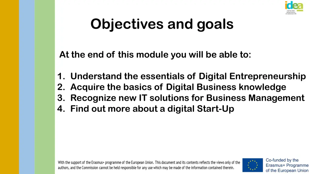 objectives and goals