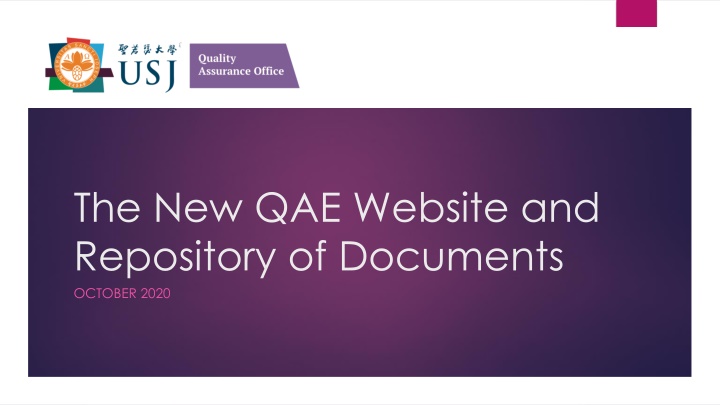 the new qae website and repository of documents