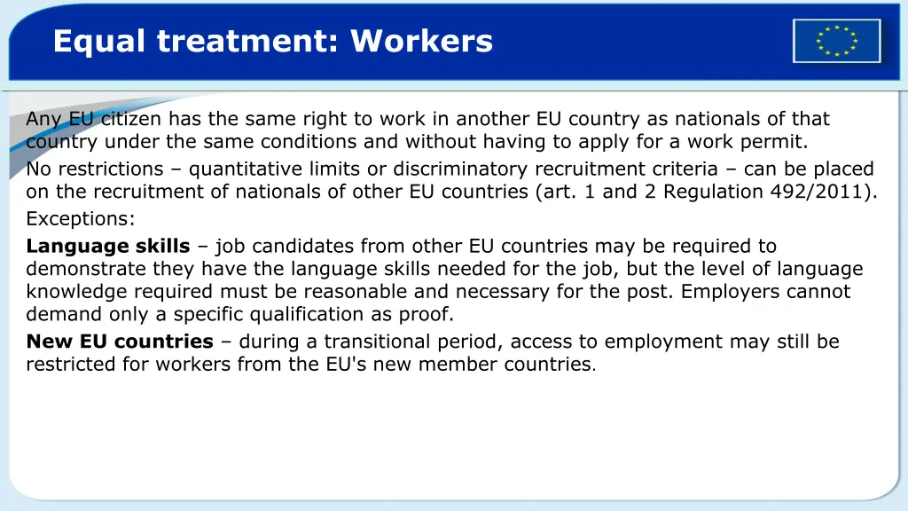 equal treatment workers