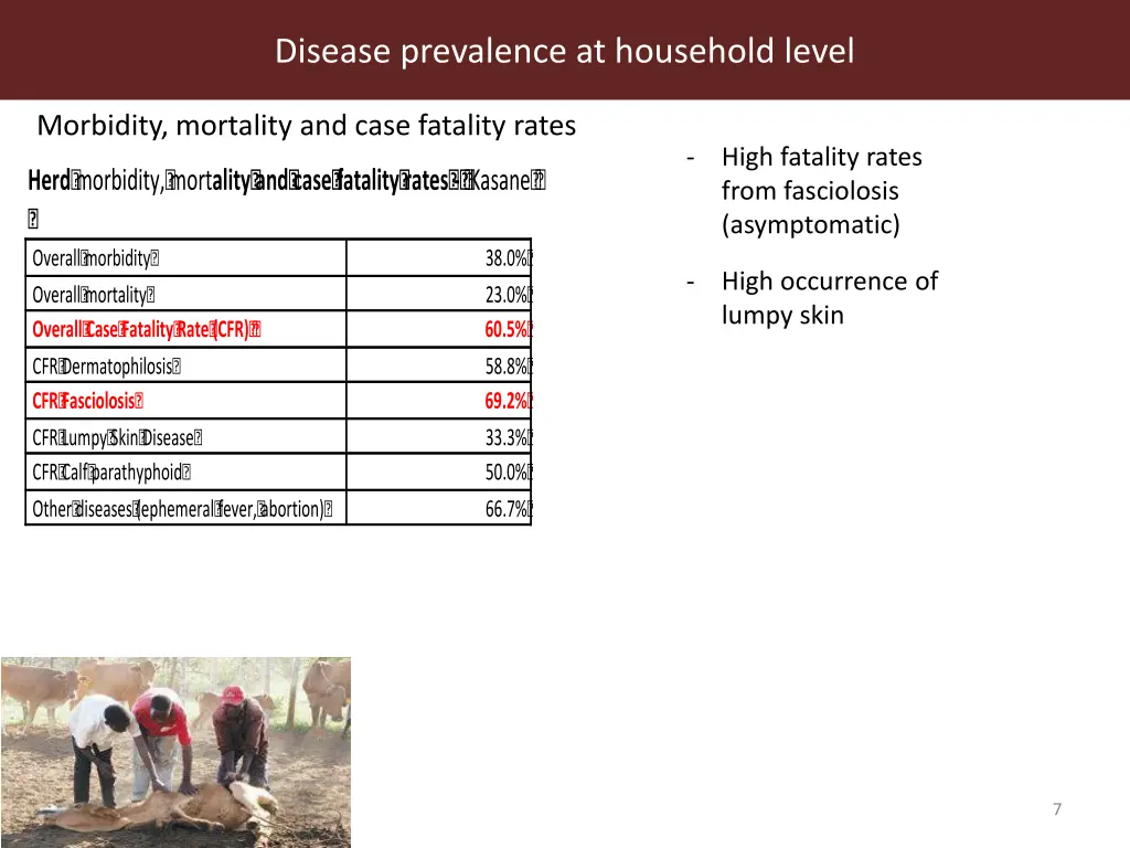 disease prevalence at household level 6