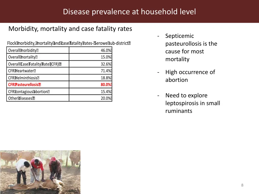 disease prevalence at household level 7