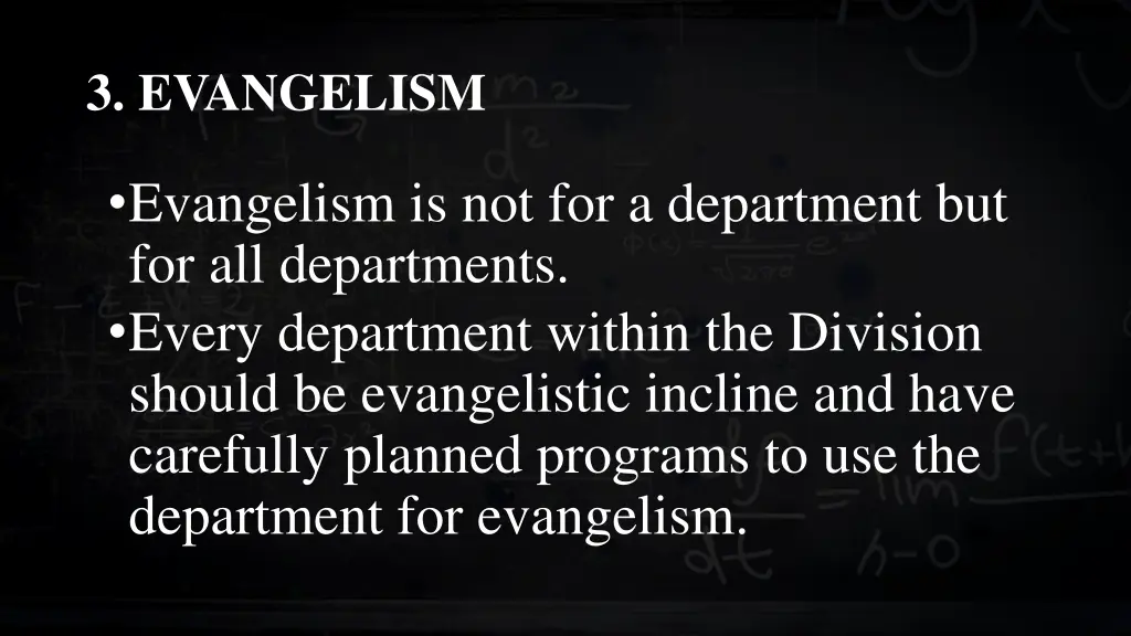 3 evangelism