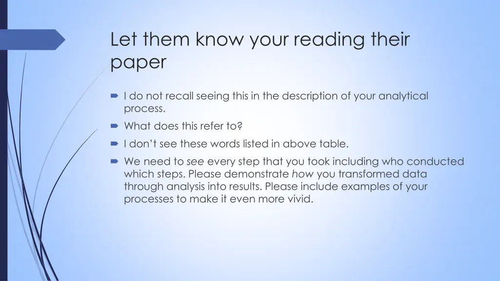 let them know your reading their paper