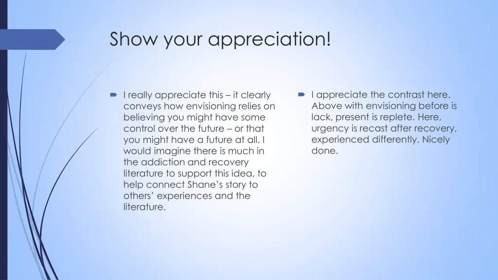 show your appreciation