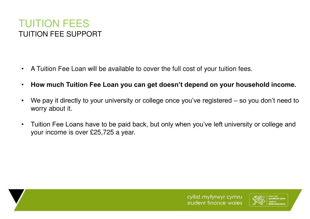 tuition fees tuition fee support