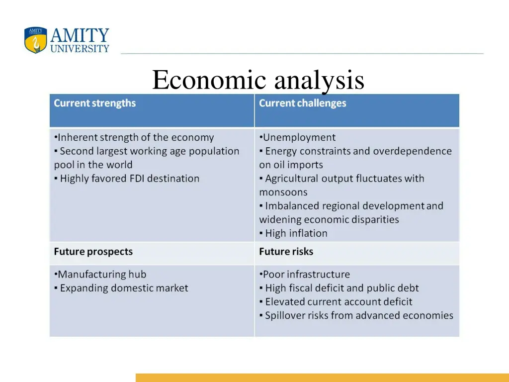 economic analysis