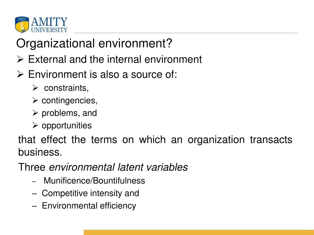 organizational environment external