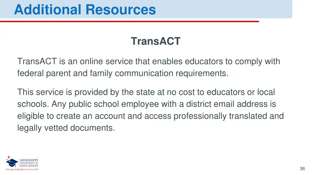additional resources