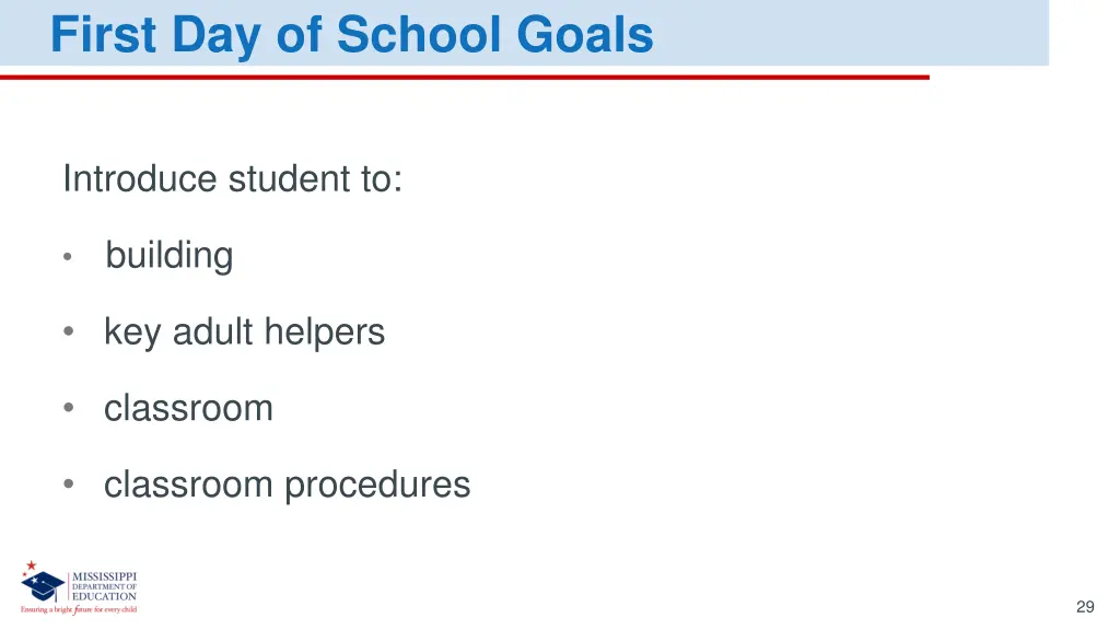 first day of school goals 1