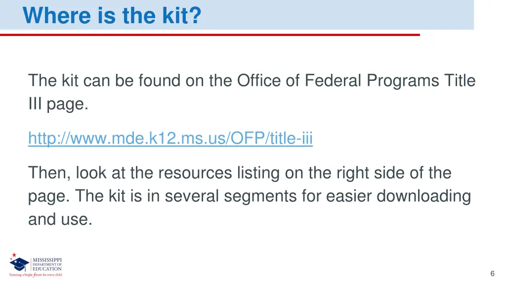 where is the kit