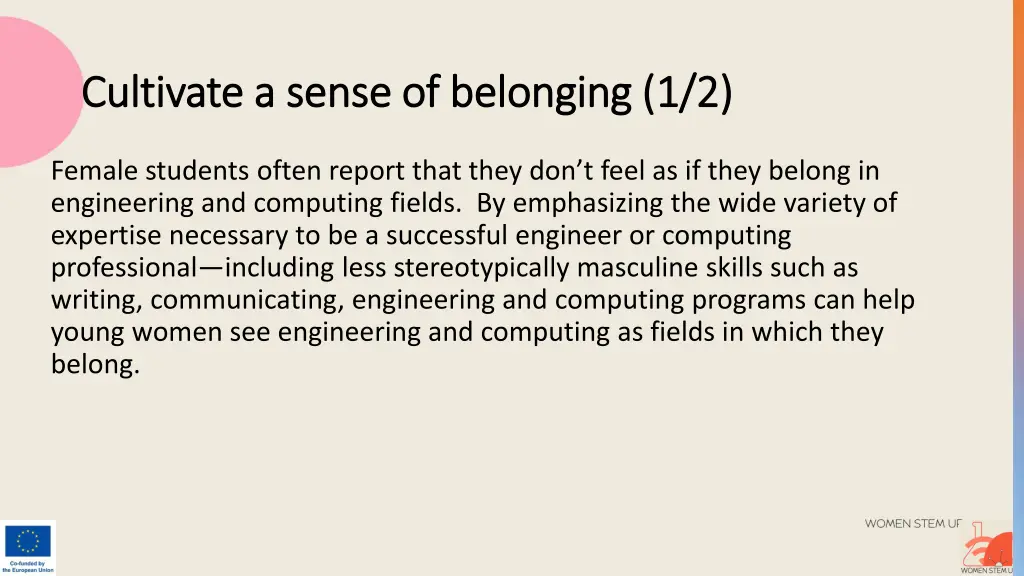 cultivate a sense of belonging 1 2 cultivate