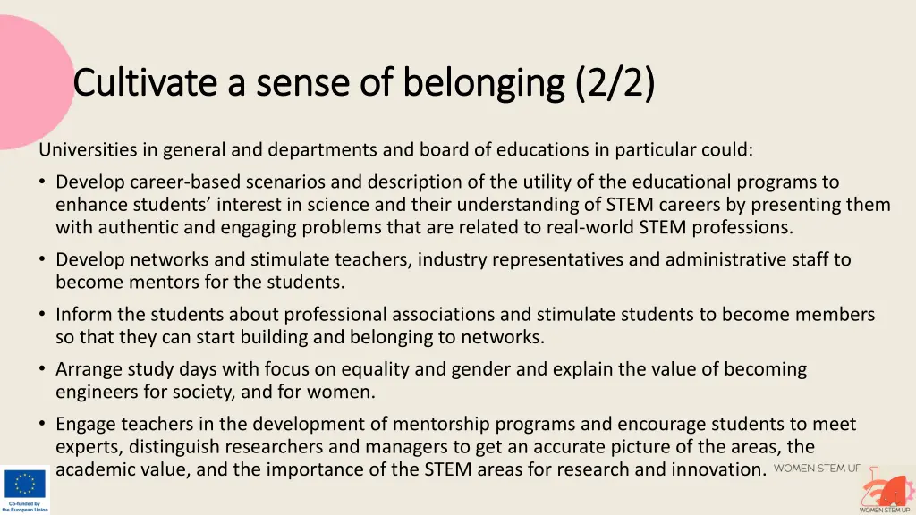 cultivate a sense of belonging 2 2 cultivate