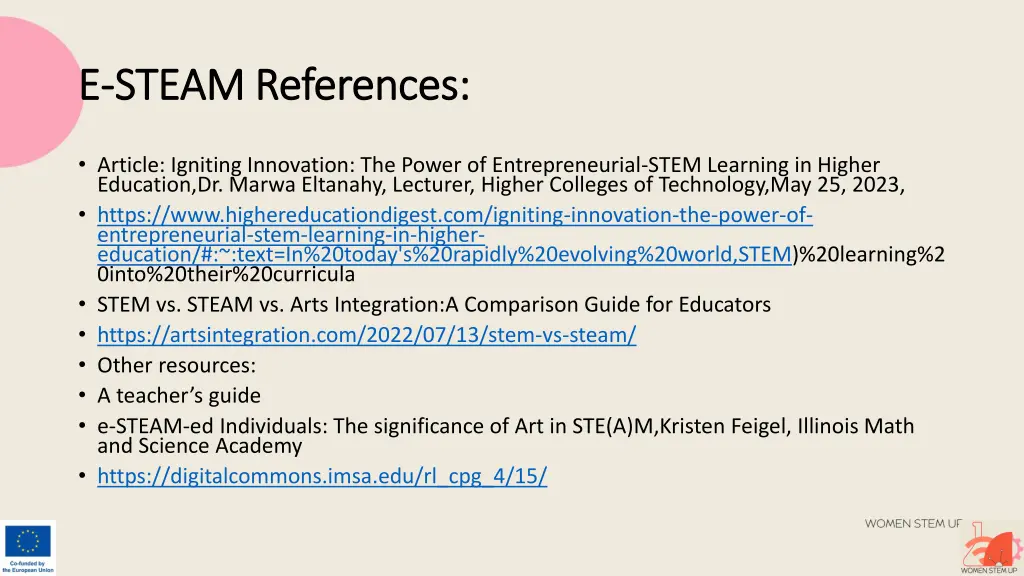 e e steam references steam references