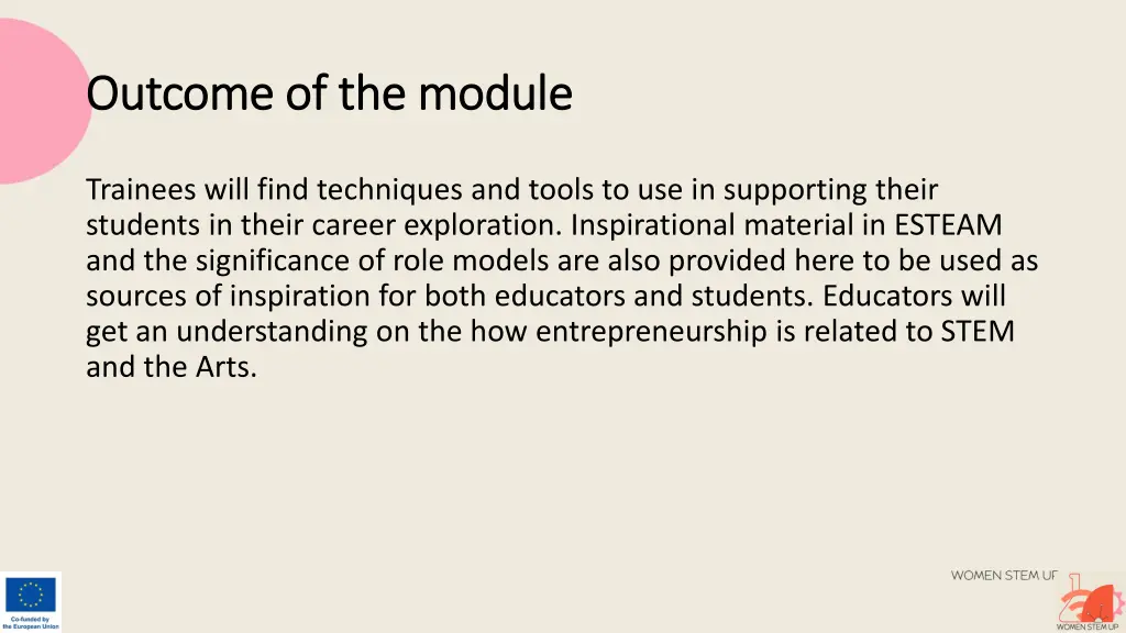outcome of the module outcome of the module