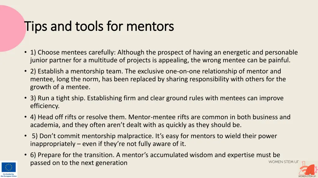 tips and tools for mentors tips and tools