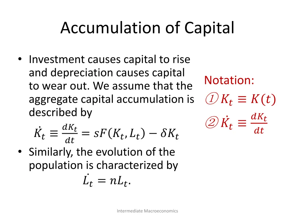 accumulation of capital