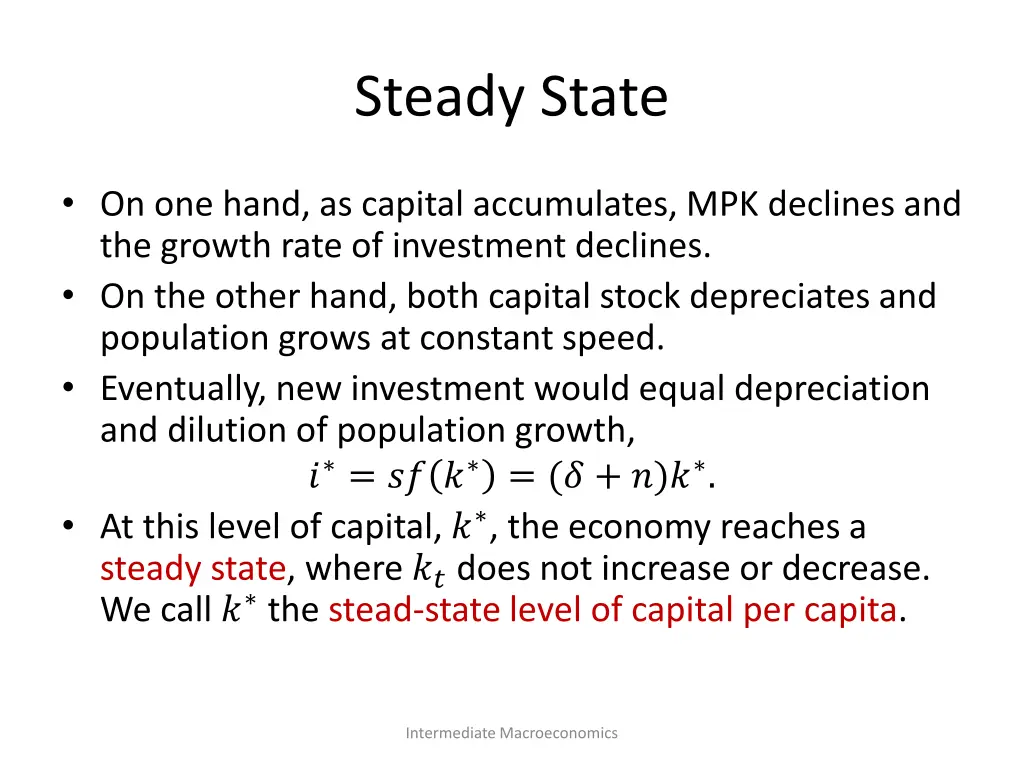 steady state